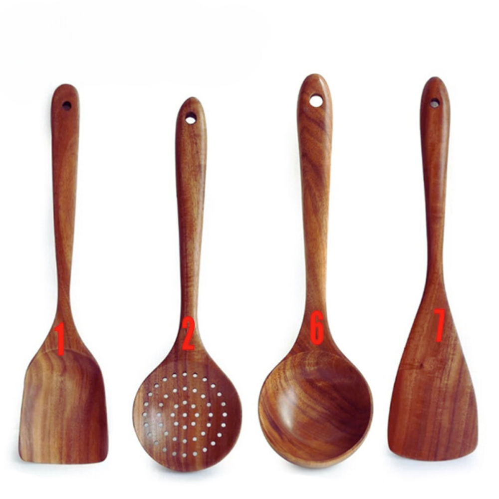 🌟 Teak Wood Kitchen Utensils: Elevate Your Culinary Experience! 🍴