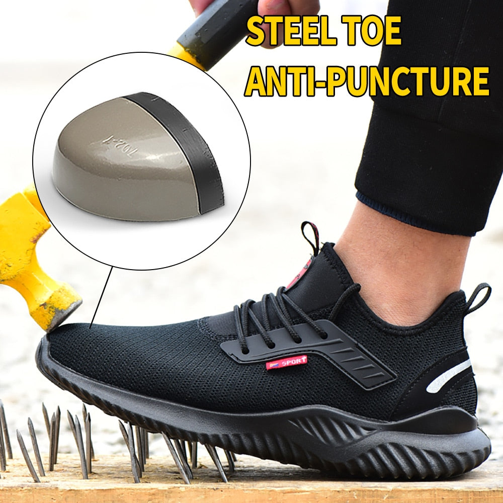 Work Safety Shoes Anti-Smashing Steel Toe Puncture Proof