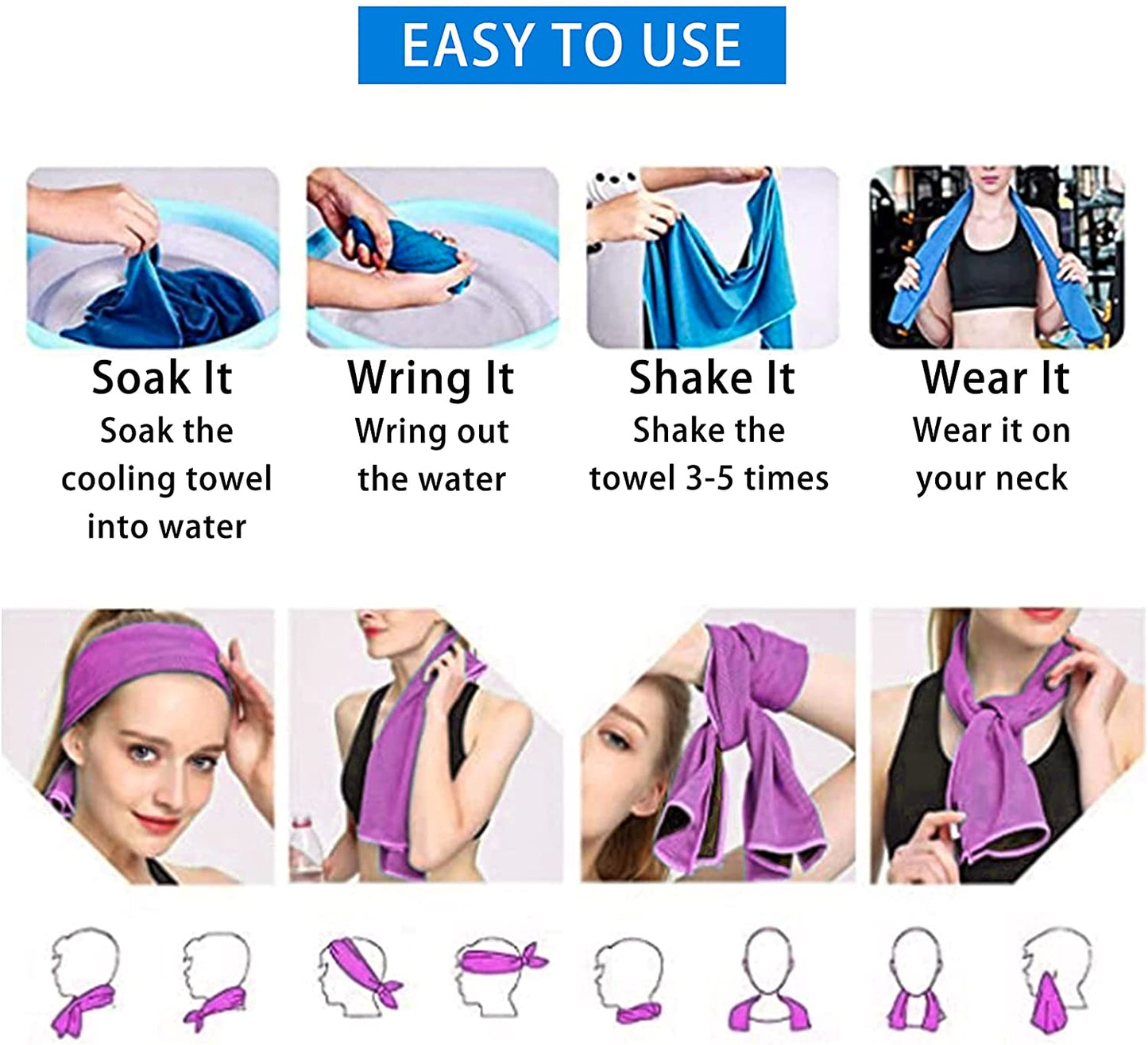 Cooling Towel Workout Towel Ice Towel for Neck